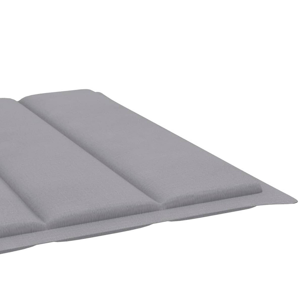 SONNENLIEGE Mit Auflage Akazie Massivholz - Grau, Holz/Textil (200/86/68cm) - vidaXL