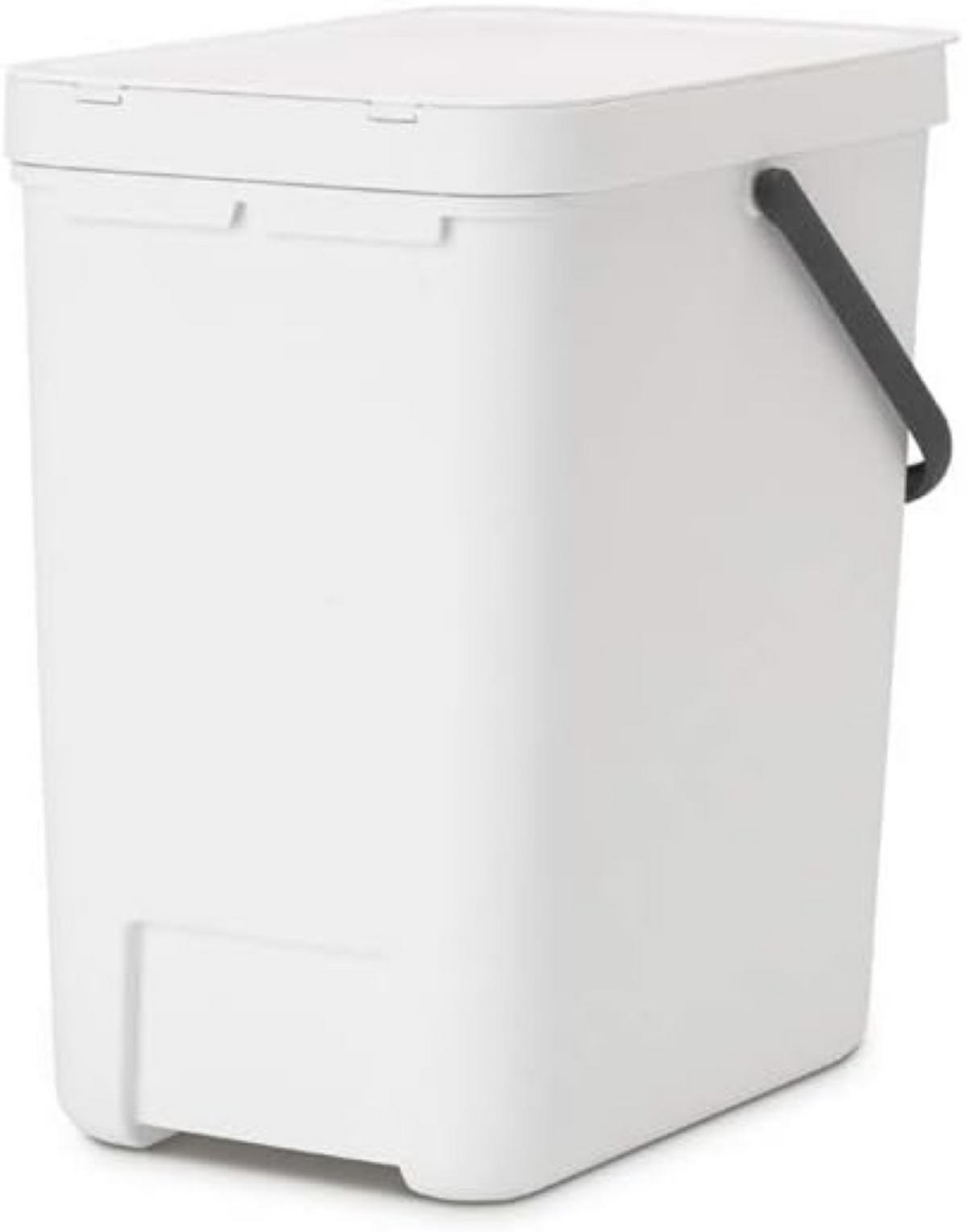 MÜLLEIMER Mit Stay Open Deckel 25 Liter Kunststoff Weiß - Weiß, Kunststoff (26.8/40/34.5cm) - PROREGAL