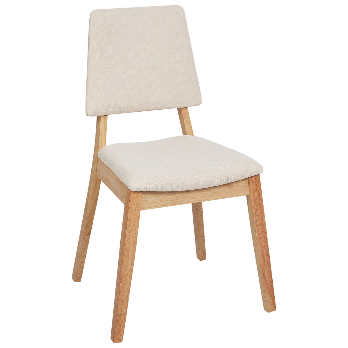 ESSZIMMERSTUHL 2er-Set Holz Helles Beige Merrill - Hellbraun/Beige, Holz (52/89/51cm) - Beliani