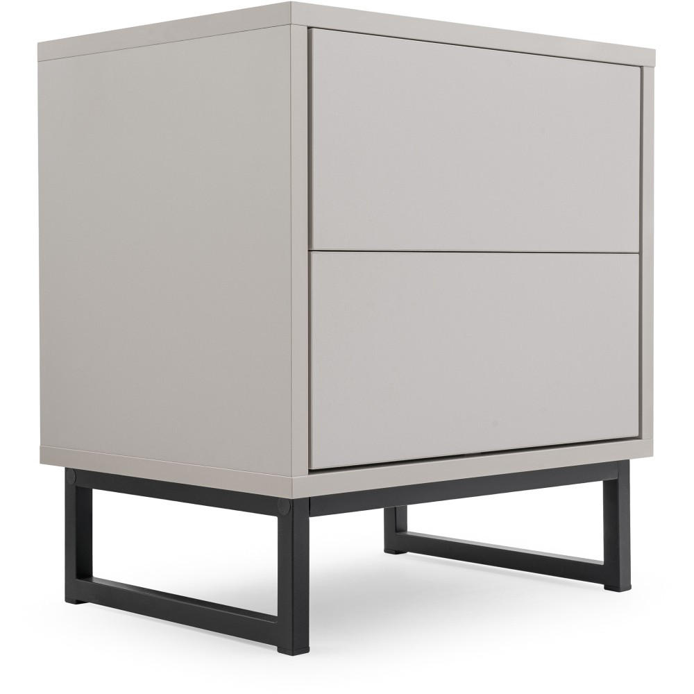 NACHTTISCH Giana mit 2 Schubladen, 43 cm, Beige Sand - Sandfarben/Beige, Holzwerkstoff (43/48.5/34cm) - Beautysofa