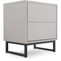 NACHTTISCH Giana mit 2 Schubladen, 43 cm, Beige Sand - Sandfarben/Beige, Holzwerkstoff (43/48.5/34cm) - Beautysofa