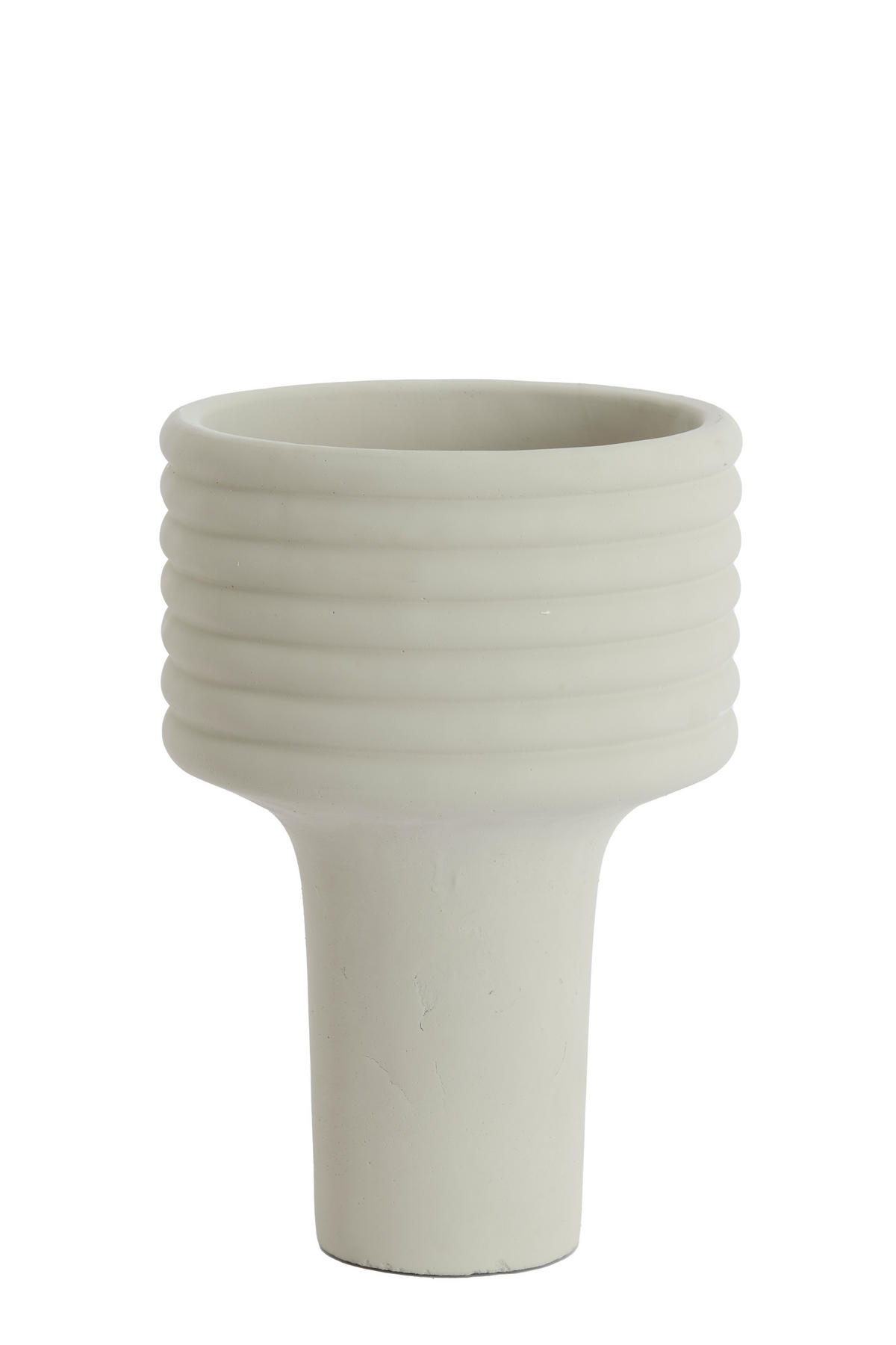 VAZE Sylva Weiß 24/24/35 cm - Weiß, Keramik (35cm) - Light & Living