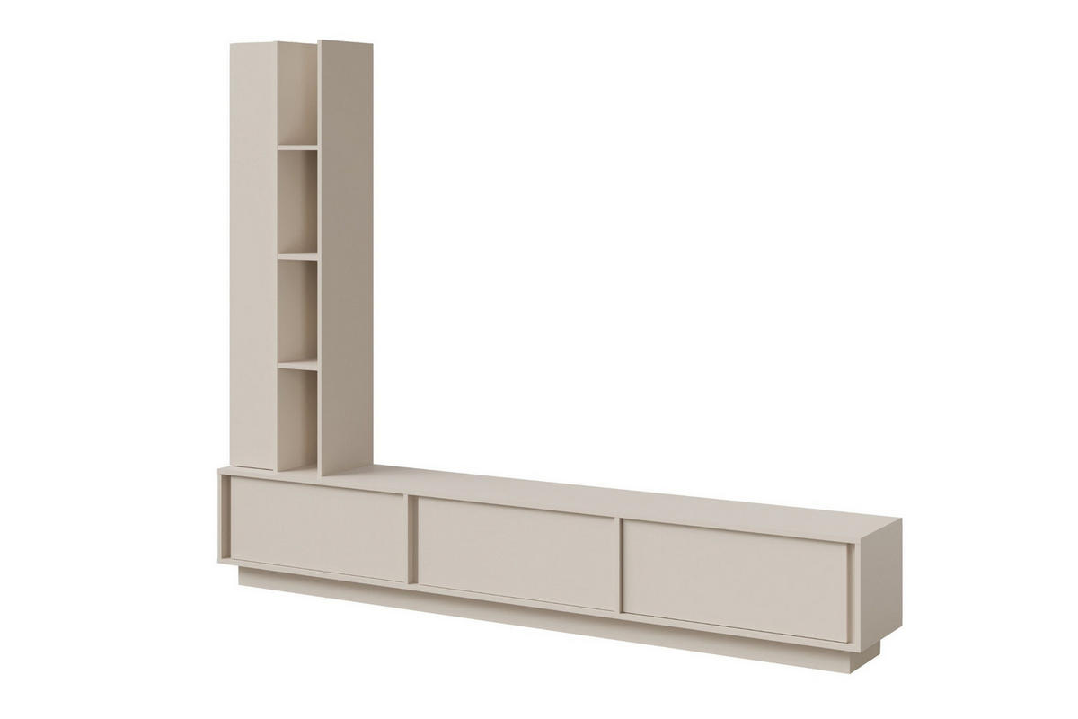 WOHNWAND VELORA 230/185/35 cm in Kaschmir - Kaschmir, Holzwerkstoff (230/185/35cm) - Deine Möbel 24