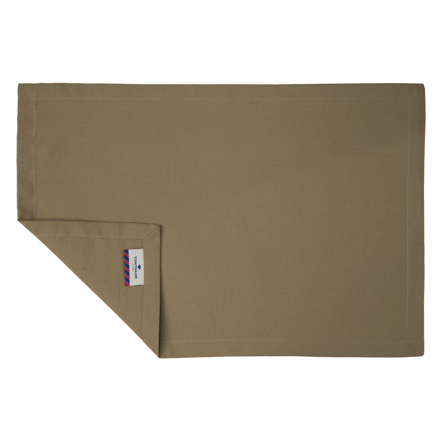 TISCH-SET 6 TEILIG DOVE - Schlammfarben, Textil (35/50cm) - Tom Tailor