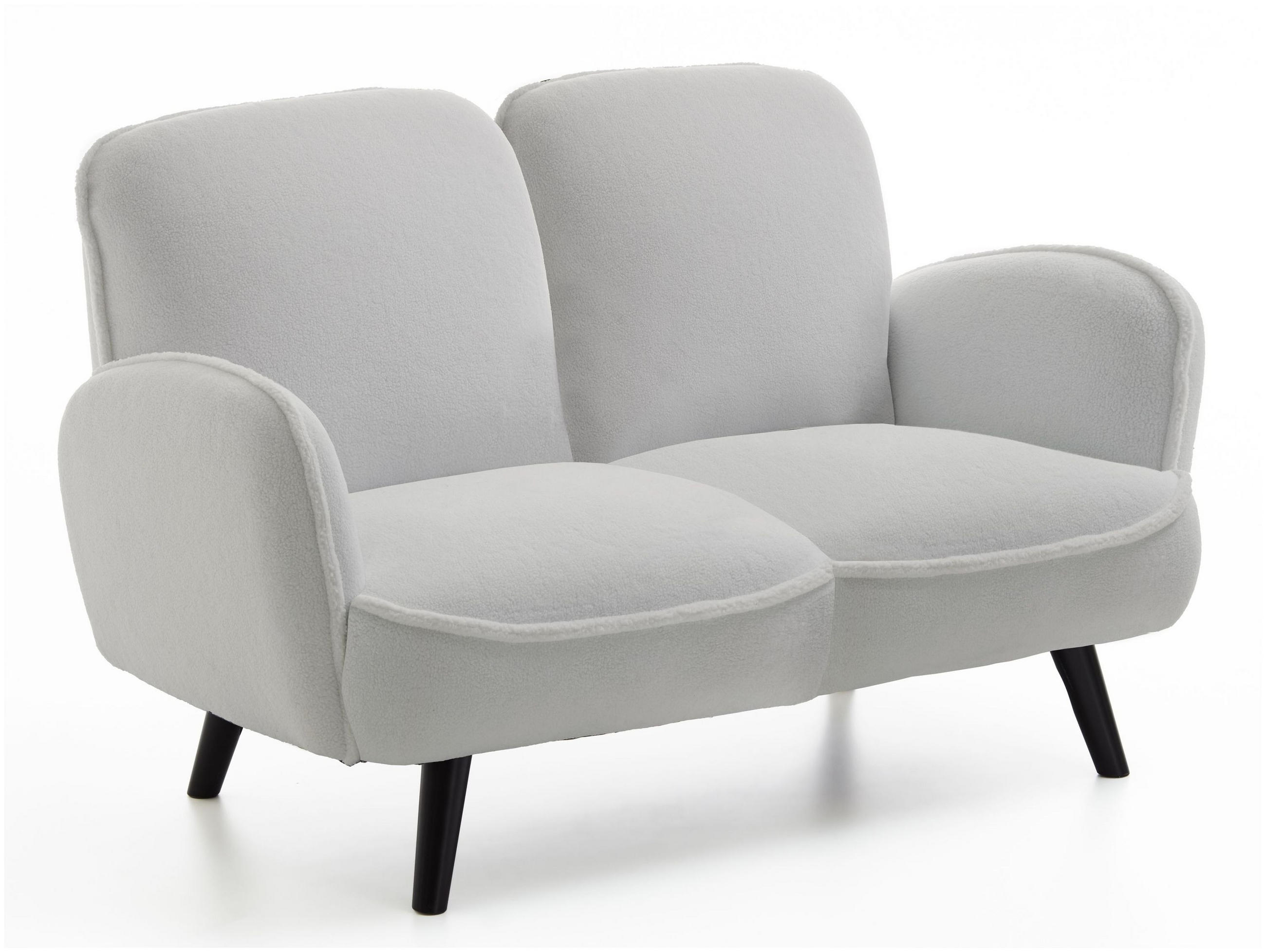 SOFA Ben Teddystoff weiß - Weiß, Textil (140/83/87cm) - ATLANTIC home collection