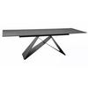 ESSTISCH Westin X / Schwarz Matt 160-240 / 90 / 77cm - Schwarz/Grau, Holz/Keramik (90/240/77cm) - Feldmann-Wohnen