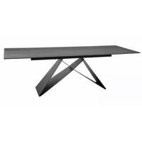 ESSTISCH Westin X / Schwarz Matt 160-240 / 90 / 77cm - Schwarz/Grau, Holz/Keramik (90/240/77cm) - Feldmann-Wohnen