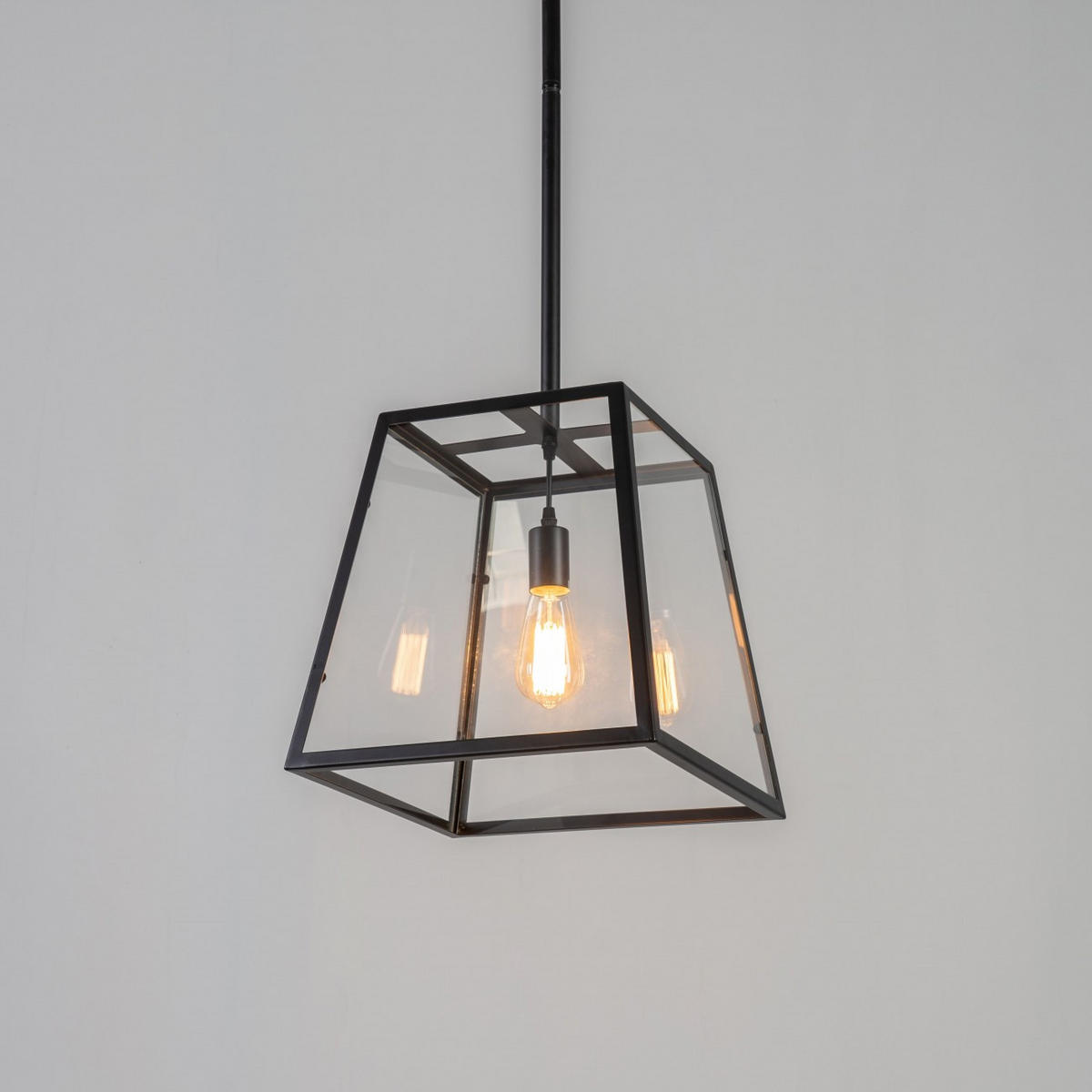 HÄNGELEUCHTE Fresy, Schwarz, 35cm - Schwarz, Glas (35/35/35cm) - KOSILUM