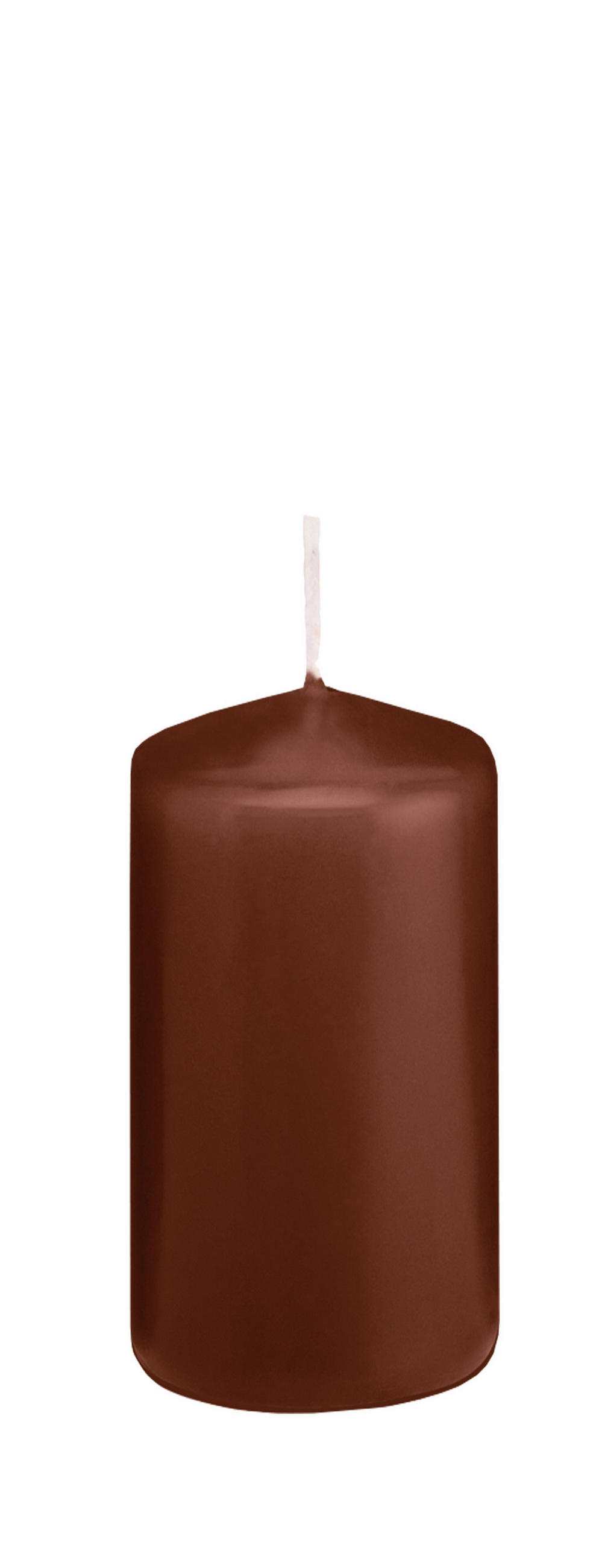 STUMPENKERZEN Kastanie Braun Ø 58 x 120 mm, 16 Stück - Braun, Paraffin (6/12cm) - Wiedemann Kerzen