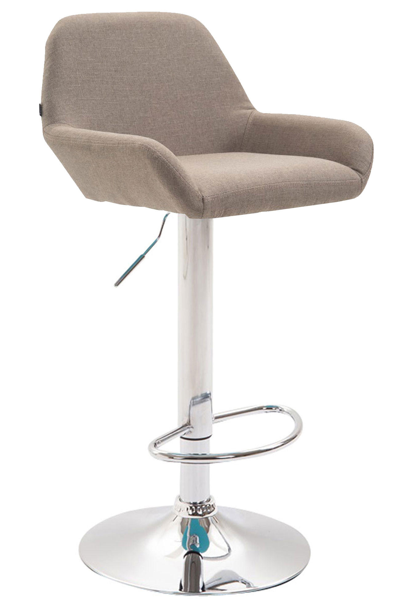 Thumbnail - CLP Barhocker, Taupe, Textil, 51x89x52 cm, Esszimmer, Barmöbel, Barhocker