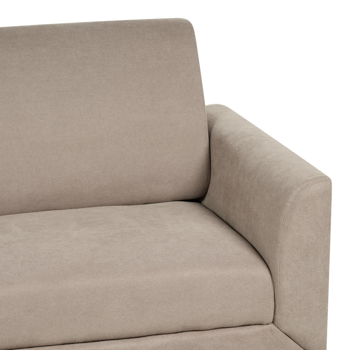 2-SITZER-SOFA taupe Fenes - Beige/Schwarz, Textil (142/90/75cm) - Beliani