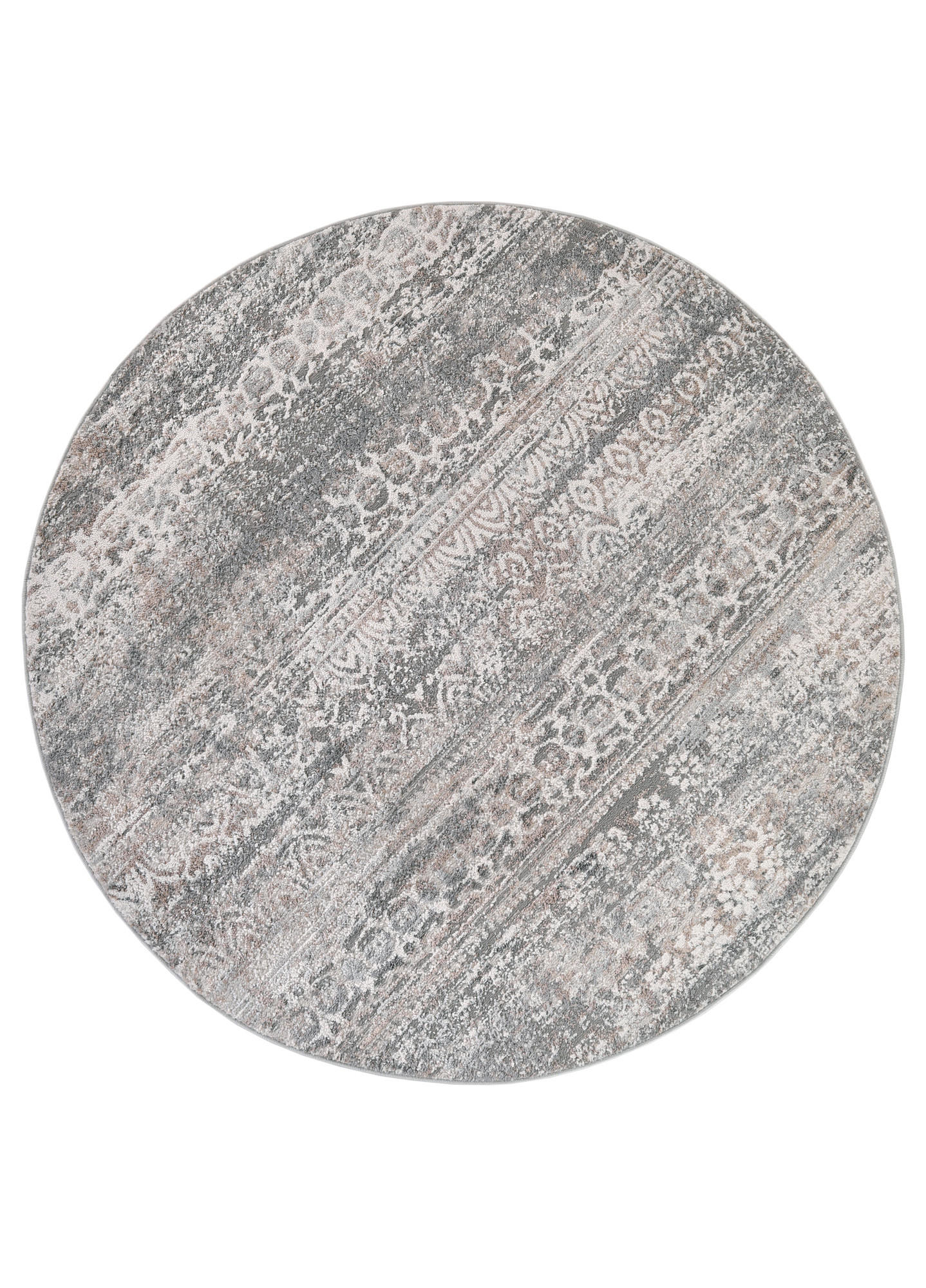 TEPPICH VALLEY Grau Rund 200/200 cm - Grau, Textil (200/200cm) - Tapiso