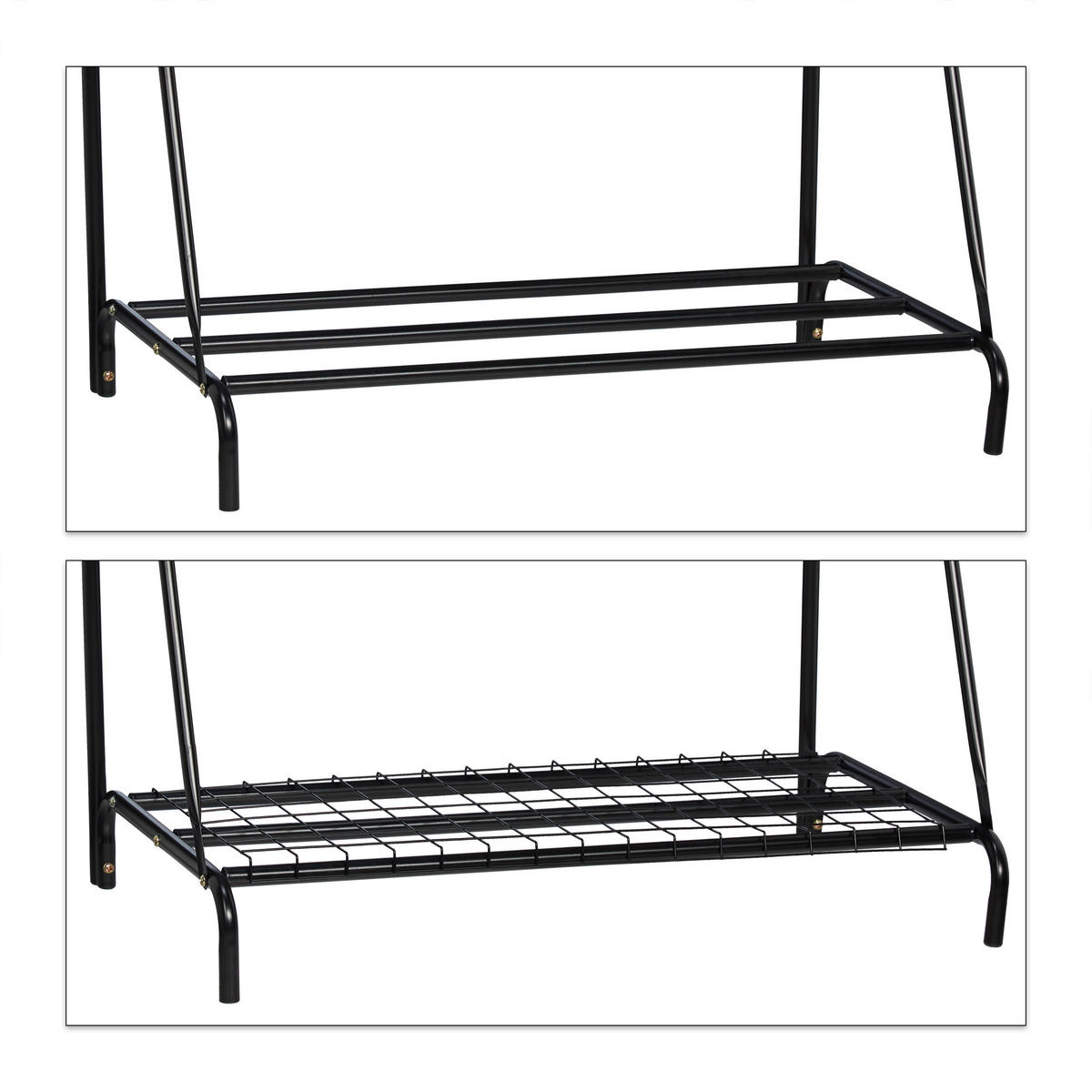 BLUMENREGAL - Schwarz, Metall (70/200/40cm) - Relaxdays