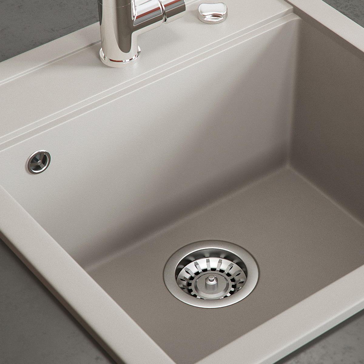 SPÜLBECKEN Tesa Beige 49 x 51 cm - Beige, Keramik (49/20/51cm) - Bergstroem