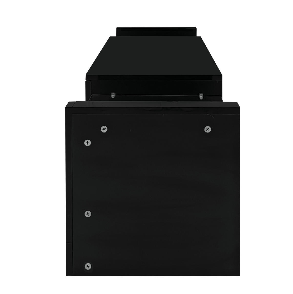 TV sestava 181/38/38 cm černá z dřevotřísky s LED osvětlením a konferenčním stolkem - černá, kompozitní dřevo (181/38/38cm) - OKWISH