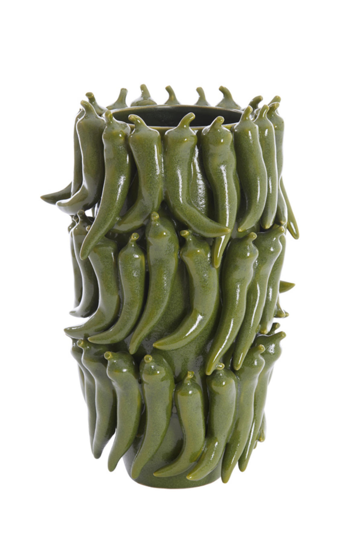 VASE Pfeffergrün Ø26,5/39 cm - Grün, Keramik (39cm) - Light & Living