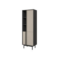 STANDREGAL Alsy 3D AL03 - Anthrazit/Beige, Holzwerkstoff/Kunststoff (63/195/43cm) - MIRJAN24