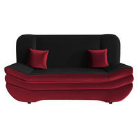 SCHLAFSOFA Weronika - Rot/Schwarz, Holz/Kunststoff (200/95/90cm) - MIRJAN24
