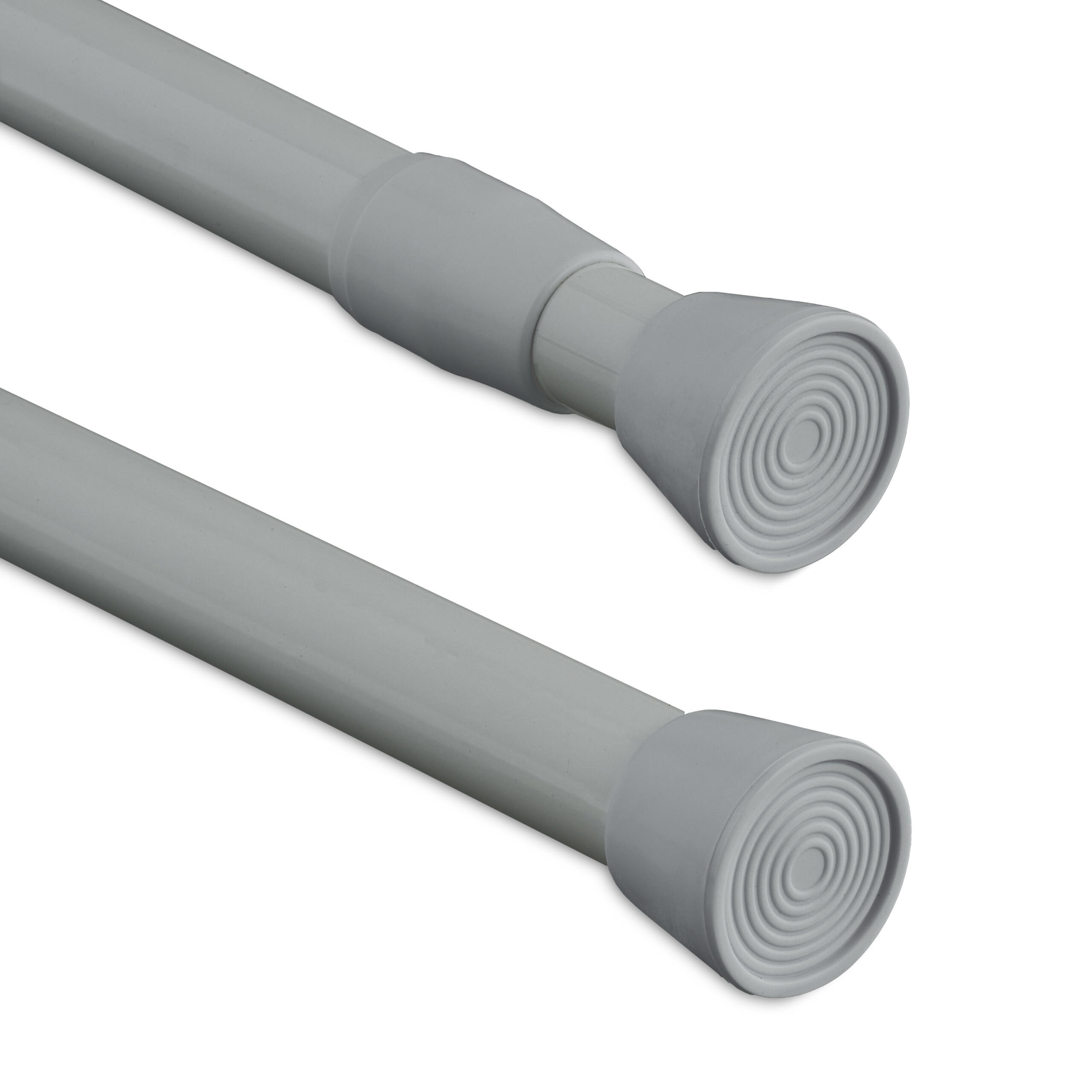 Relaxdays TELESKOPICKÁ TYČ Šedá nerezová ocel napínací 150-280 cm