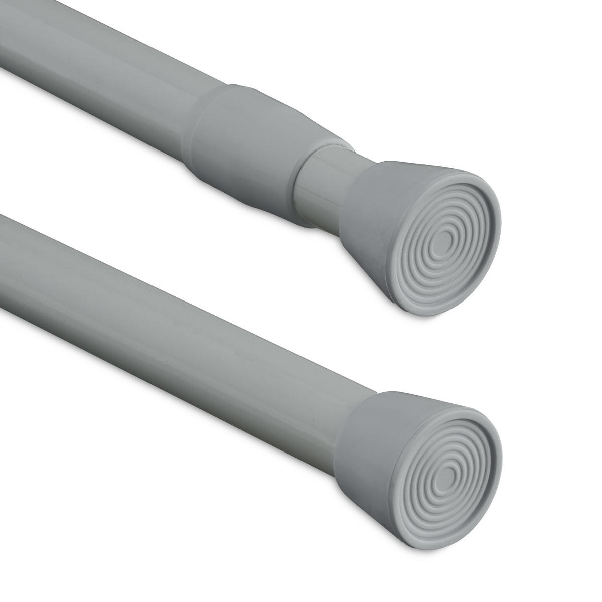 TELESKOPSTANGE - Grau, Kunststoff/Metall (2.5/280cm) - Relaxdays