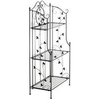 STANDREGAL Metall Schwarz - Schwarz, Metall (58/118/33cm) - CLP