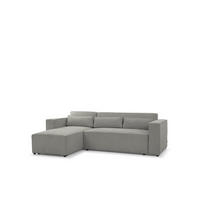 ECKSOFA Schlafsofa Waldo In Stoff Poso - Schieferfarben, Holzwerkstoff/Textil (260/173cm) - Fun Möbel