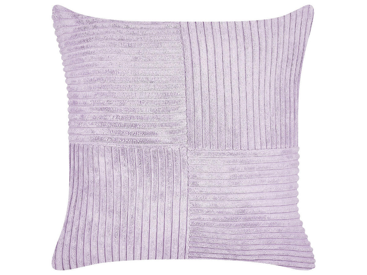 DEKOKISSEN CORD 2er-Set Violett 43/43 cm Millet - Violett, Textil (43/43cm) - Beliani