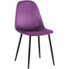 STUHL Samt Lila - Lila/Schwarz, Textil/Metall (44/88/51cm) - CLP