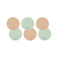 UNTERSETZER - 6er-Set - Recyceltes Leder in Blassrosa und Blassgrün - Pink, Textil (10/10cm) - Björn