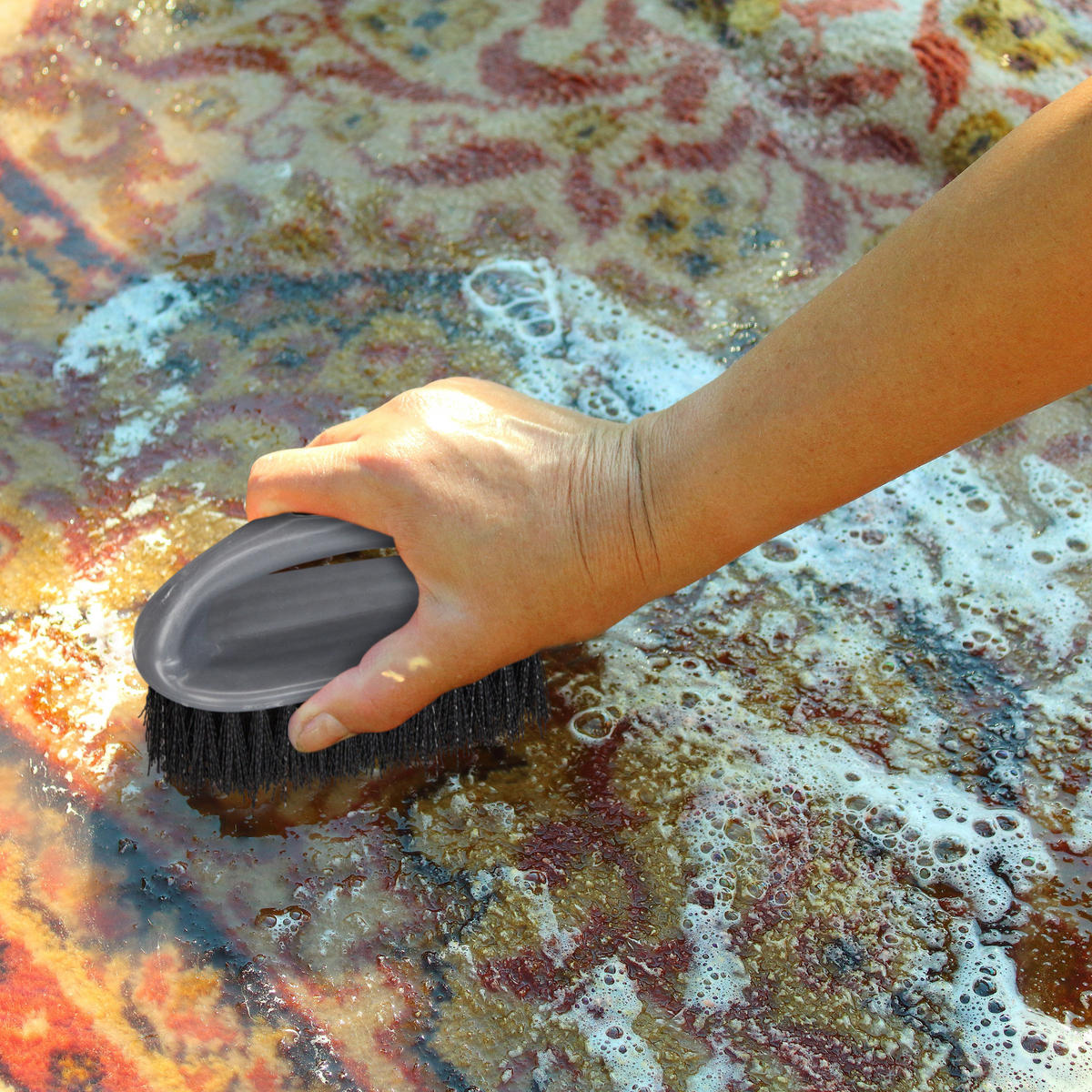 6XSCHEUERBÜRSTE - Multicolor, Kunststoff (6.5/13/8.5cm) - Relaxdays