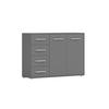 KOMMODE - Highboard IRYS 01 2D4S Grau - Grau, Holzwerkstoff (135/95/45cm) - Möblo