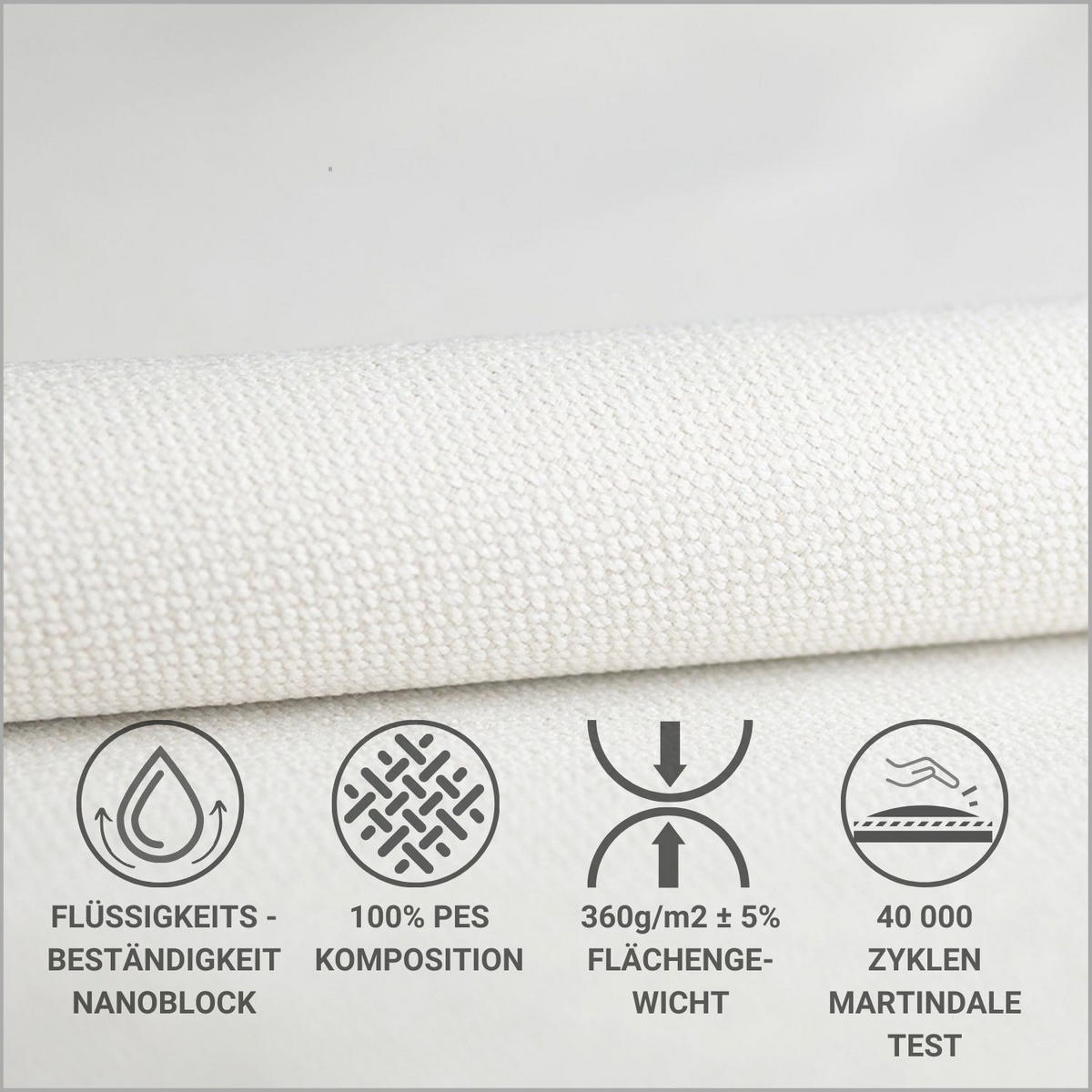 KONTINENTALBETT Calma Creme 140/200 cm mit Taschenmatratze - Creme/Naturfarben, Holz/Holzwerkstoff (140/200cm) - Maison de Reve