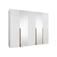 DREHTÜRENSCHRANK Mila II 250 - Goldfarben/Schwarz, Holzwerkstoff/Kunststoff (250/202/52cm) - MIRJAN24