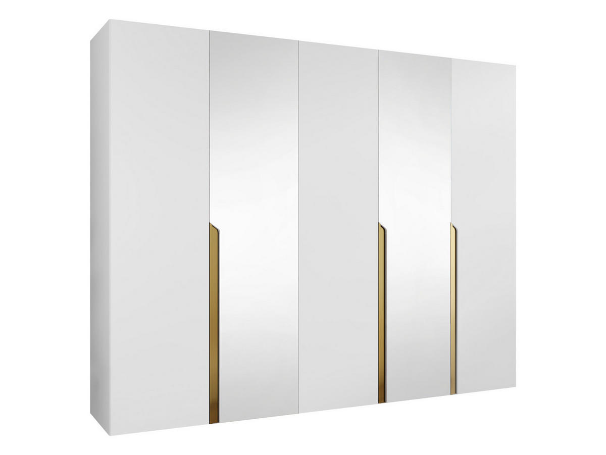 DREHTÜRENSCHRANK Mila II 250 - Goldfarben/Schwarz, Holzwerkstoff/Kunststoff (250/202/52cm) - MIRJAN24