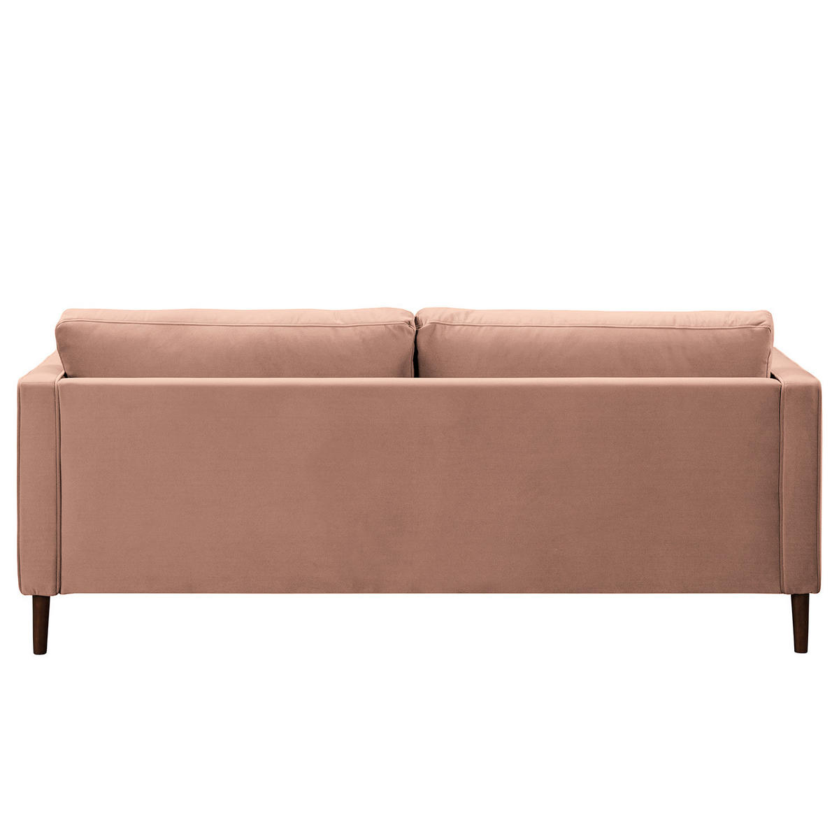 3-SITZER SOFA - Samt - Rosa, Textil (191/80/86cm) - home24