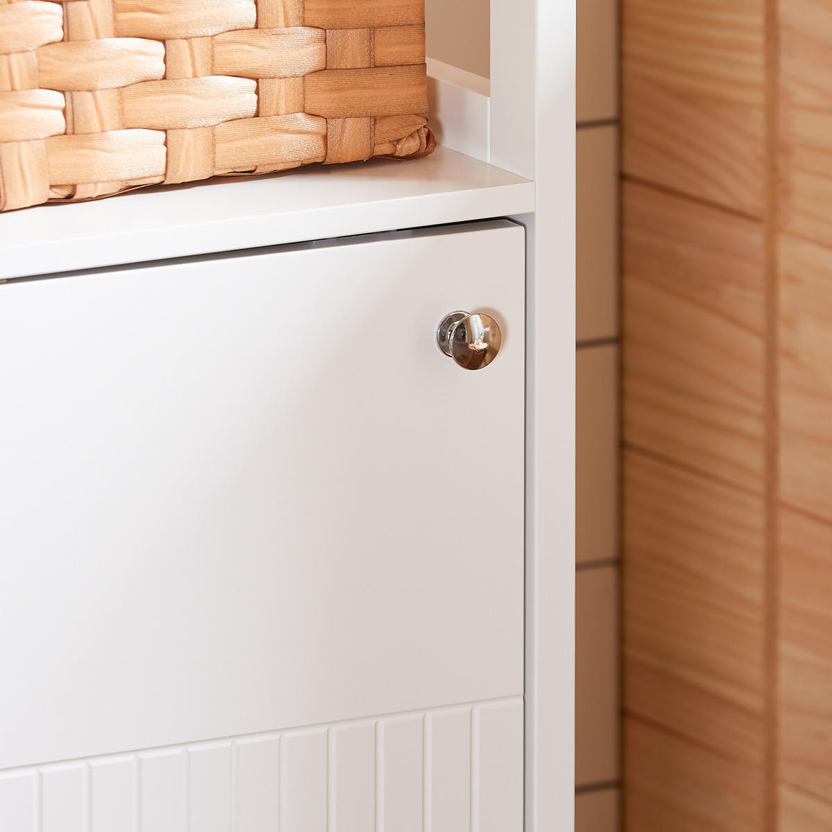 MIDISCHRANK Weiß - Weiß, Holzwerkstoff (30/89/30cm) - SoBuy