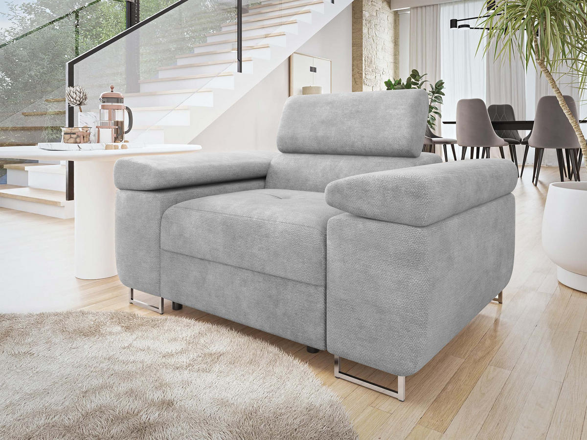 SESSEL Torezio - Greige, Holz/Textil (134/90/102cm) - MIRJAN24