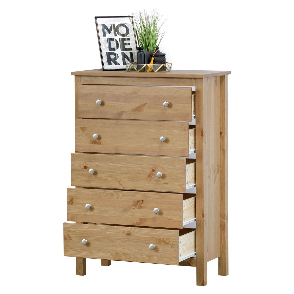 KOMMODE Massivholz 37/106/75 cm - Braun, Holz (106/75/37cm) - hagge home