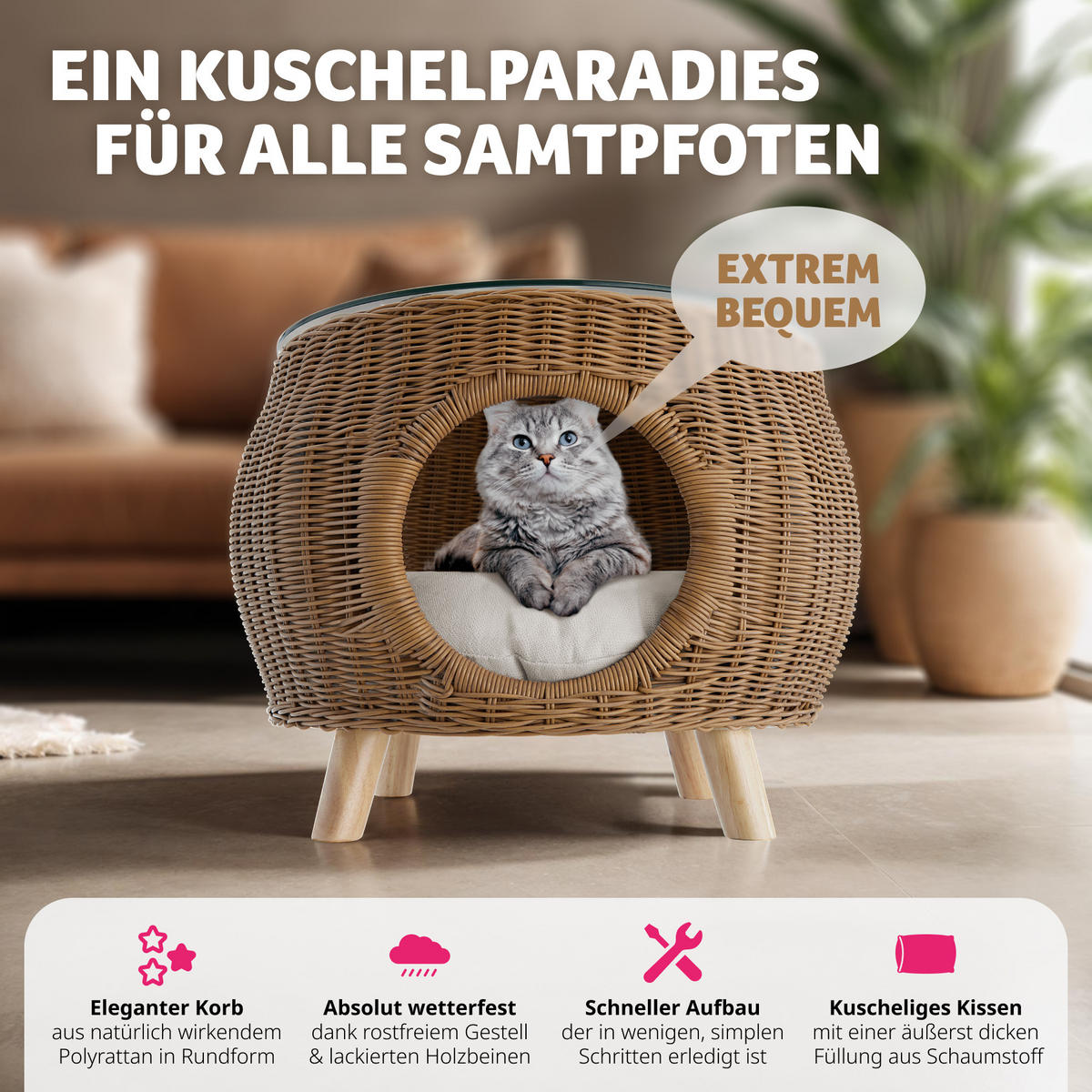 COUCHTISCH Tivoli,54 x 40 cm,natur - Naturfarben, Glas (54/54/40cm) - tectake