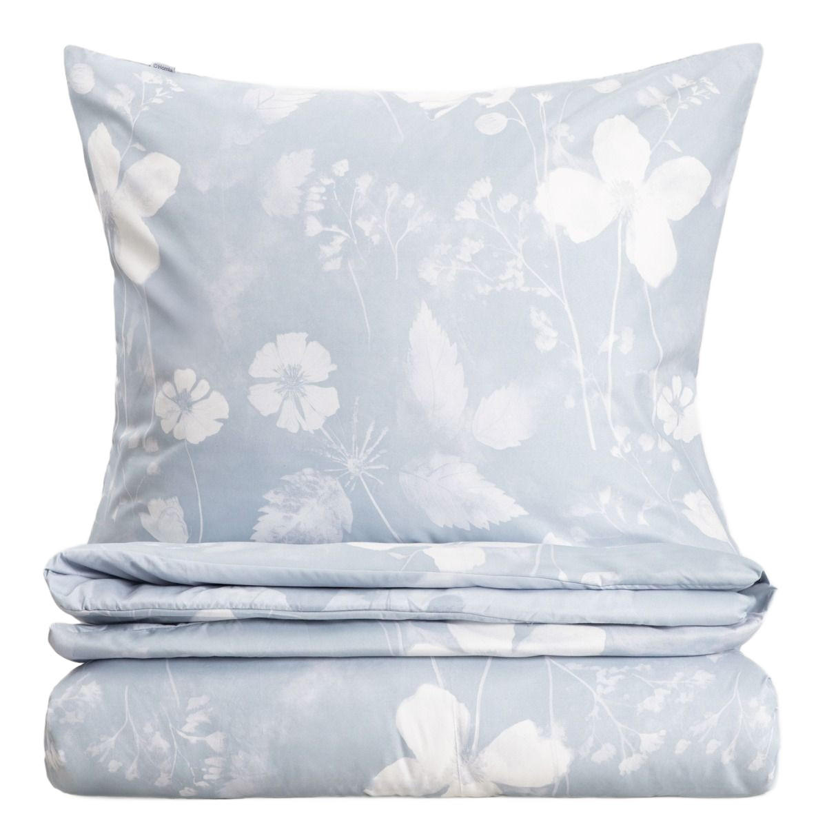 BETTWÄSCHE Blossom Mikrofaser blau 160/200 cm - Blau, Textil (160/200cm) - Homla