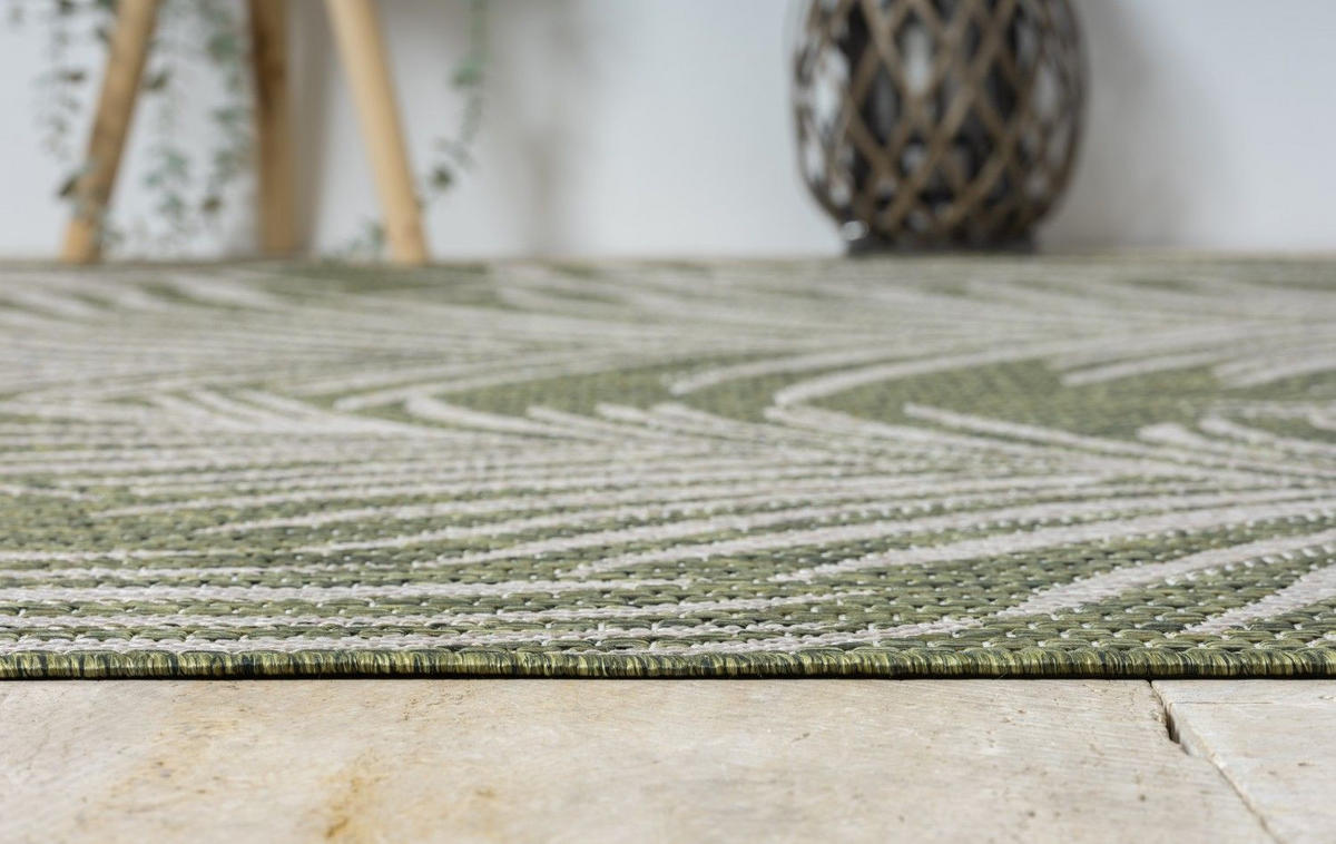 OUTDOORTEPPICH Fern Grün,Blaugrau,Hellgrau 80/150 cm - Grün, Textil (80/150cm) - My-Rug