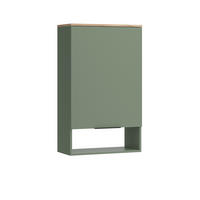 STĚNOVÁ POLICE Wido Zelená - Sonoma dub/zelená barva, kompozitní dřevo (60/100/30cm) - Vicco