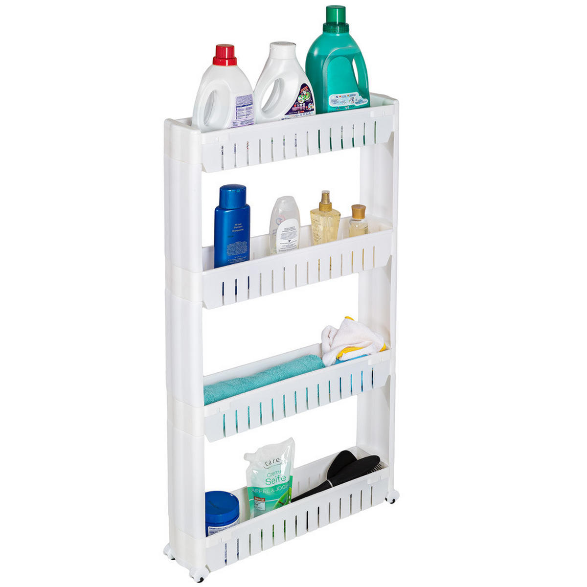 NISCHENREGAL Joe,54 x 12 x 101 cm ,weiß - Weiß, Textil (12/101/54cm) - tectake