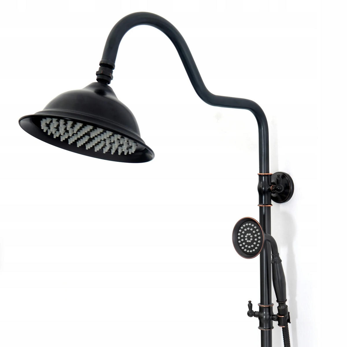 DUSCHSET Rea Retro Old Black - Schwarz, Metall (20.5/150/63cm) - REA