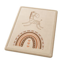 KRABBELTEPPICH samtweich und kuschelig "Regenbogen" 120x170cm - Beige, Textil (120/170cm) - Sanosoft