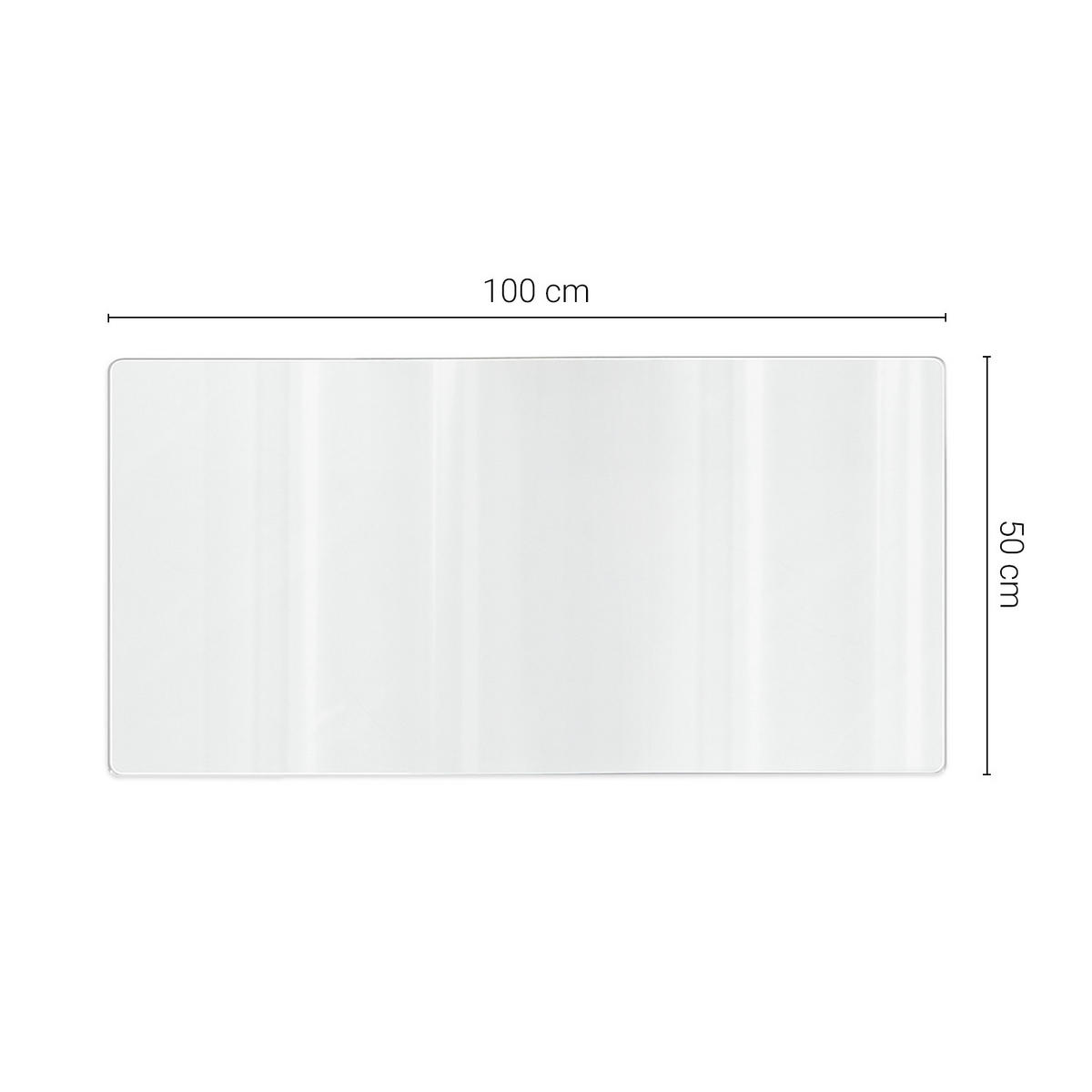 SCHUTZUNTERLAGE 100 x 50 cm – Transparente – Schutzmatte - Transparent, Kunststoff (0.2/50/100cm) - TULUP