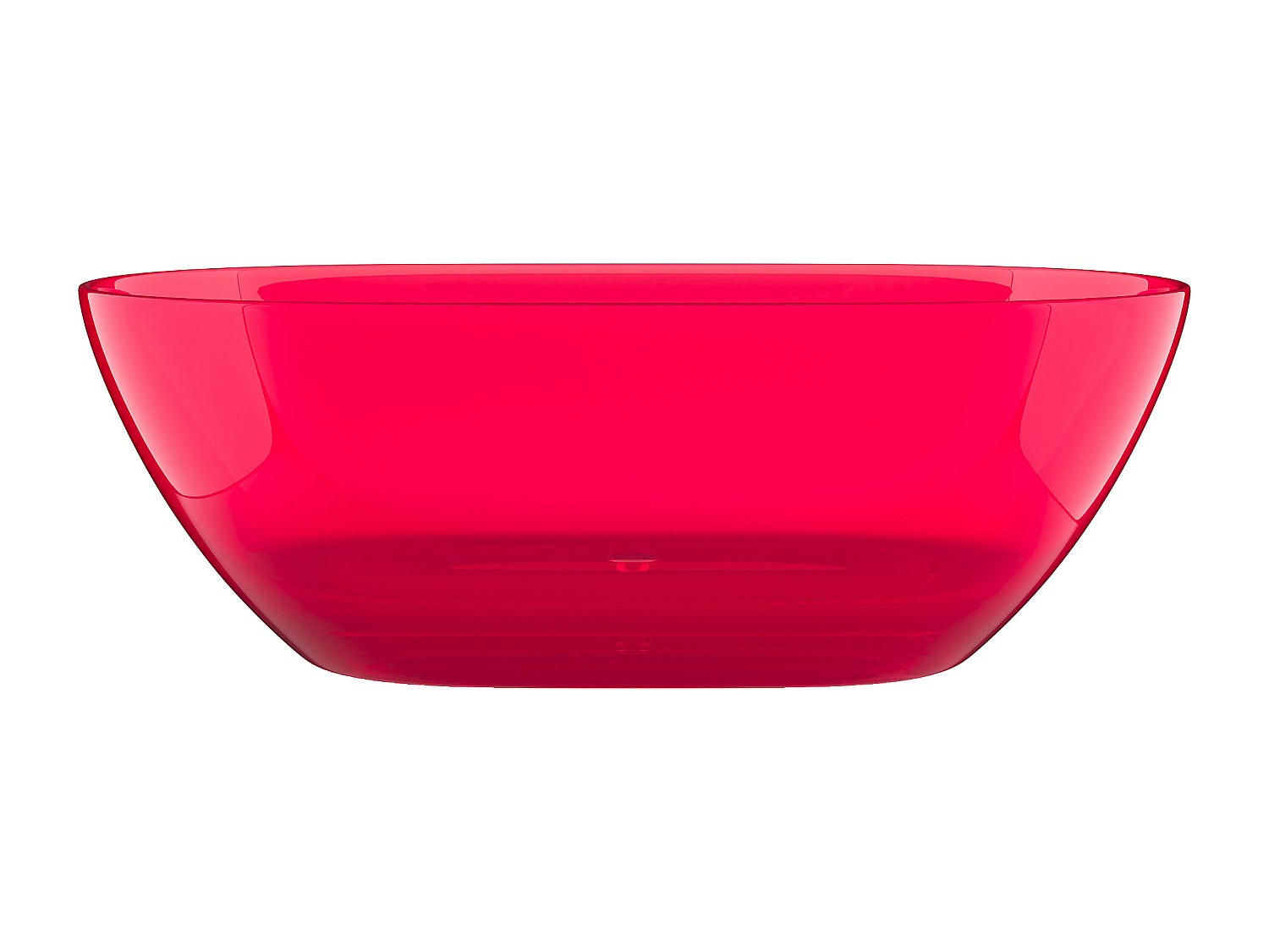 FREISTEHENDE Badewanne - 1 Person - harz - rot Spavo - Rot, Kunststoff (160/56/72cm) - Vente-Unique