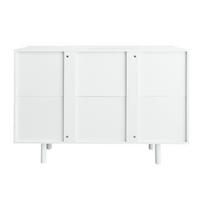SIDEBOARD 120/37,5/80,8 cm Weiß aus MDF mit 4 Türen - Weiß, Holzwerkstoff (120/80.8/37.5cm) - OKWISH