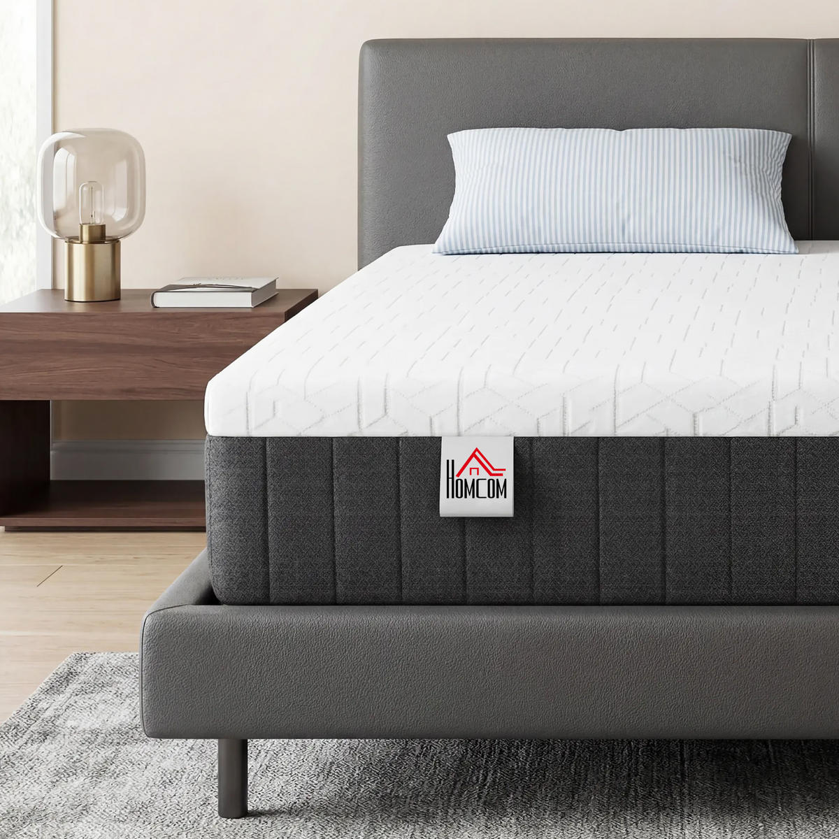 MATRATZE 140/190 cm DE-18537 - Grau, Textil (140/190cm) - ComfortXL