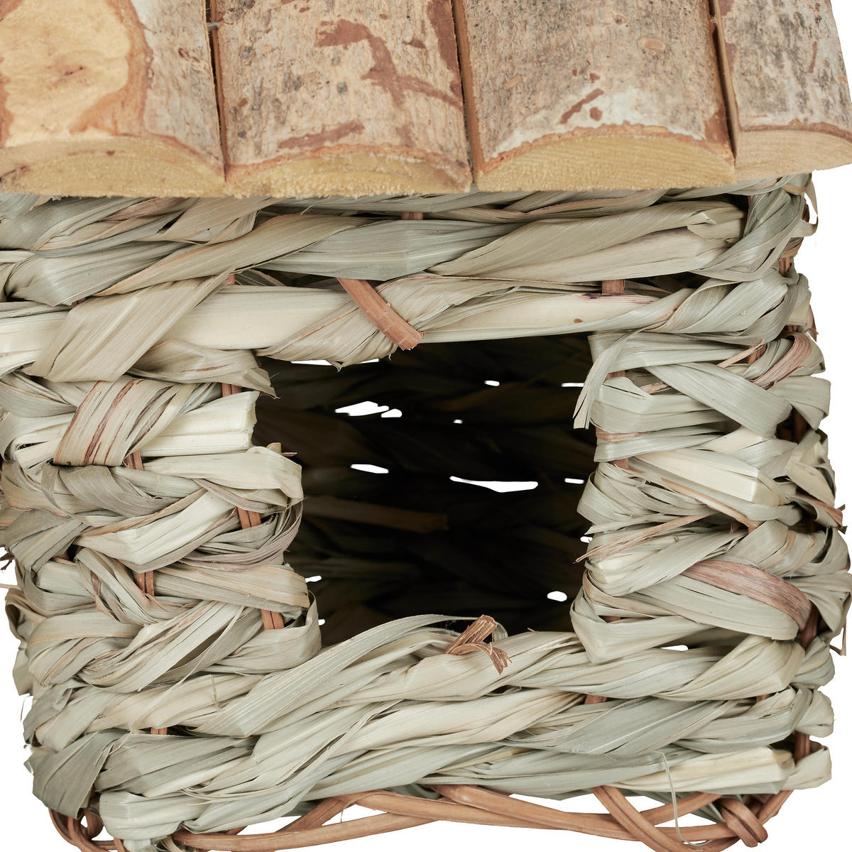 VOGELHAUS - Multicolor, Holz/Textil (13.5/20/16cm) - Relaxdays